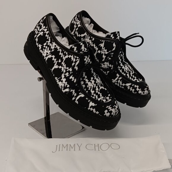 Jimmy Choo Men's Marlow Distorted Print Moccasin Shoes - EU45/US12 - Picture 1 of 13